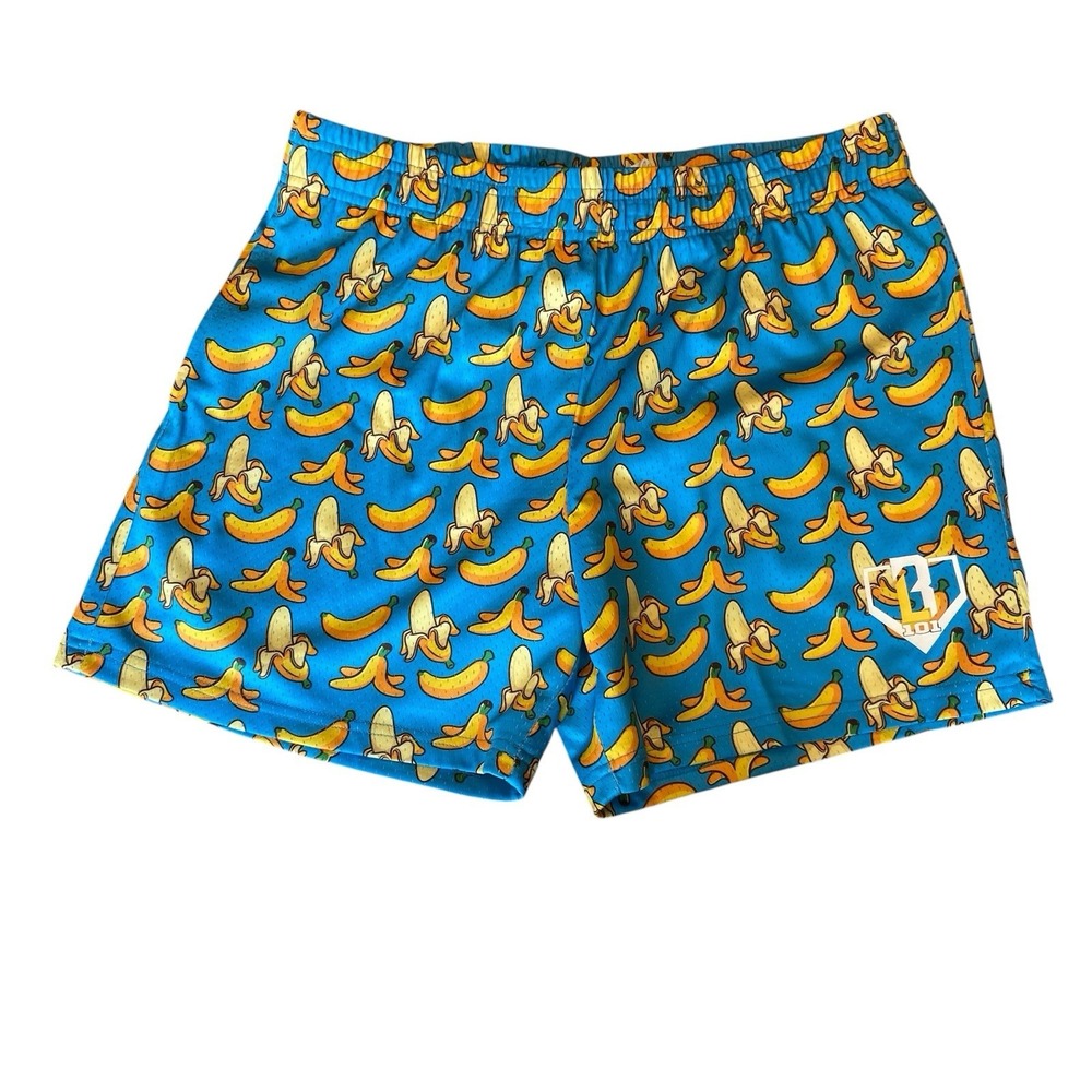 Baseball Lifestyle 101 Banana Mesh Shorts Elastic Waist Pockets Men's Medium